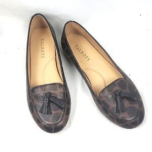 Talbots‎ Animal Print Leather Driving Loafer